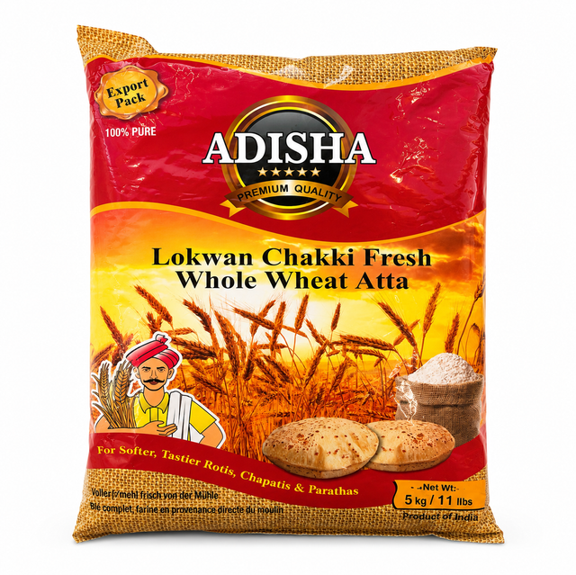 ADISHA LOKWAN CHAKKI FRESH WHOLE WHEAT ATTA 5kg