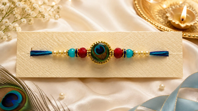 Peacock Feather Rakhi
