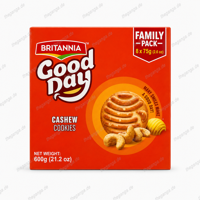 BRITANNIA BISCUITS GOOD DAY
CASHEW (8 x 75g) 600g