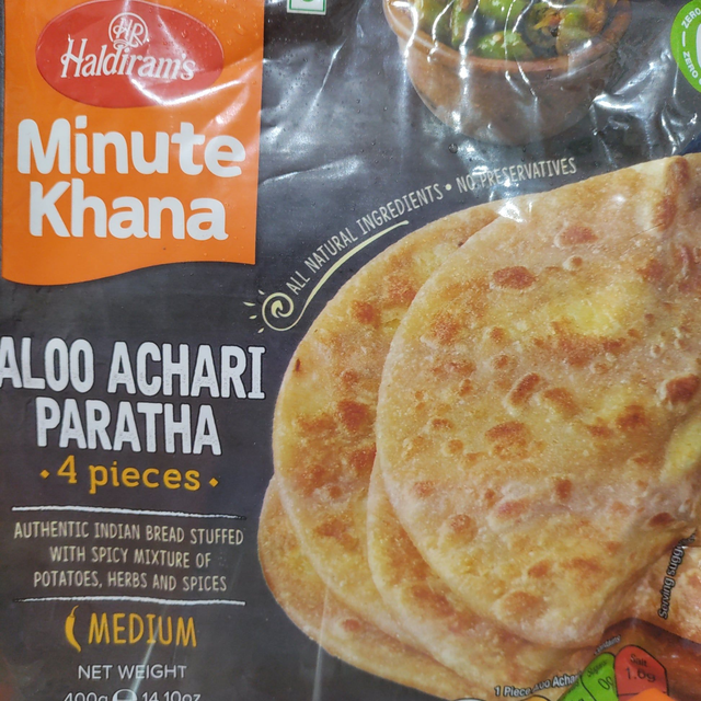 HALDIRAM FROZ. ALOO ACHARI
PARATHA 400g