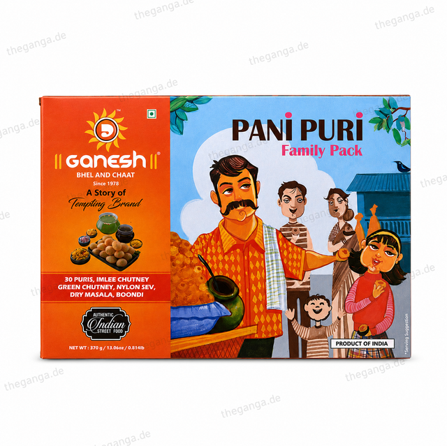 GANESH BHEL PANI PURI FAMILY PACK 370GM