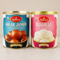 Haldiram's Traditional Sweet Combo – Gulab Jamun (1kg) + Rasgulla (1kg) Tin Pack