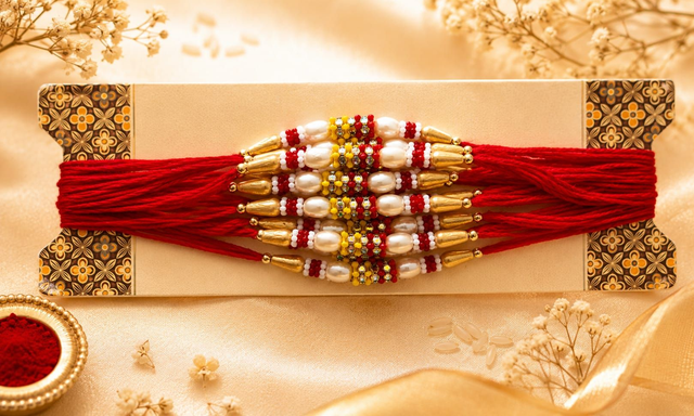 Pearl & Golden Rakhi