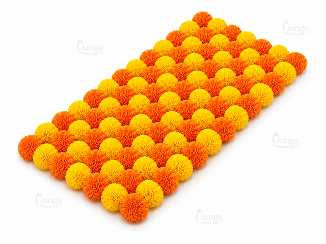 GARLANDS MARIGOLD PLASTIC(Orange and Yellow) - Pack of 5