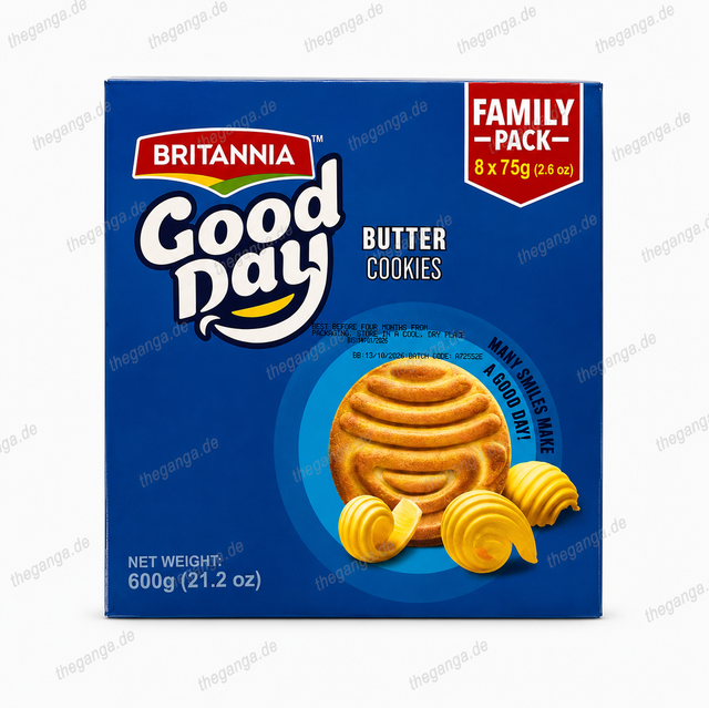 BRITANNIA BISCUITS GOOD DAY BUTTER
(8 x 75g) 600g