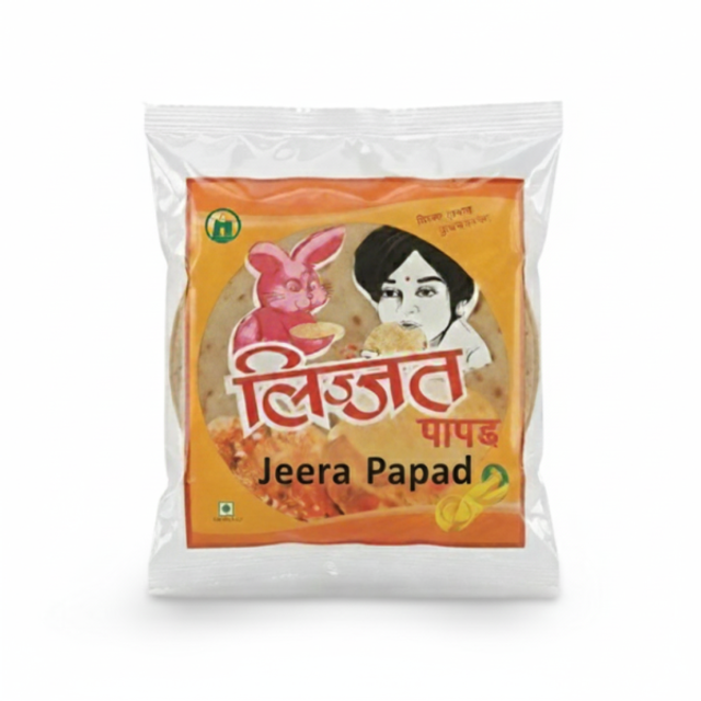 LIJJAT PAPAD JEERA 7" 200g